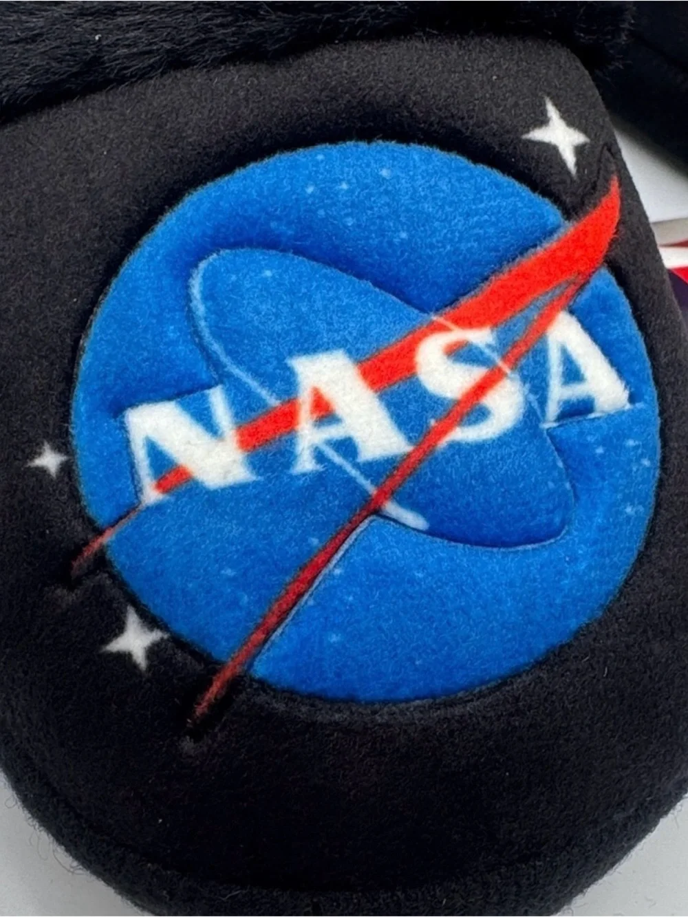 NASA Kids Plush Space Slippers - Black & Blue Size 7/8M